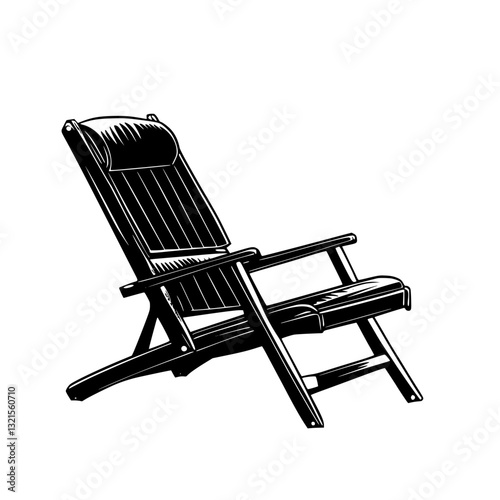 Coastal Recliner, household object, vector graphic