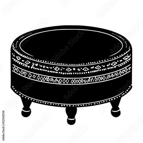 Contemporary Ottoman, household object, vector graphic