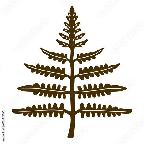 fern leaf cutout.