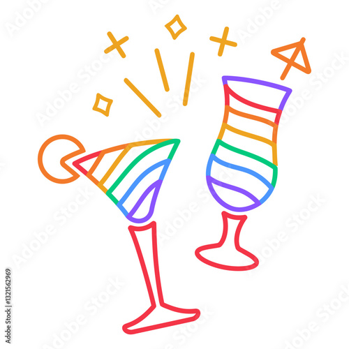  rainbow drinks stroke.