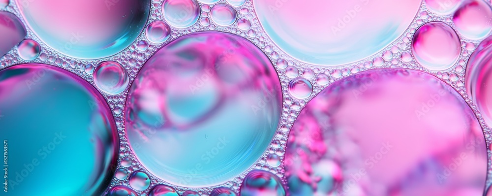 A high-resolution macro shot of iridescent soap bubbles reflecting shades of teal, pink, and violet, forming an ever-changing, fluid pattern of light and color. A high-resolution macro shot of iridescent soap bubbles reflecting shades of teal, pink, and violet, forming an ever-changing, fluid pattern of light and color.