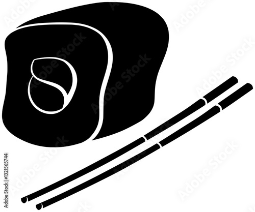 salmon illustration seafood silhouette fish logo food icon restaurant outline sushi japanese seaweed rice traditional japan asian gourmet nori shape chopsticks vector graphic background