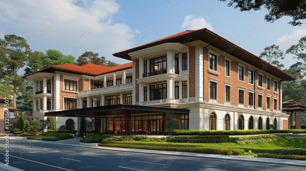 Obraz premium Grand architecture, colonial, architecture
