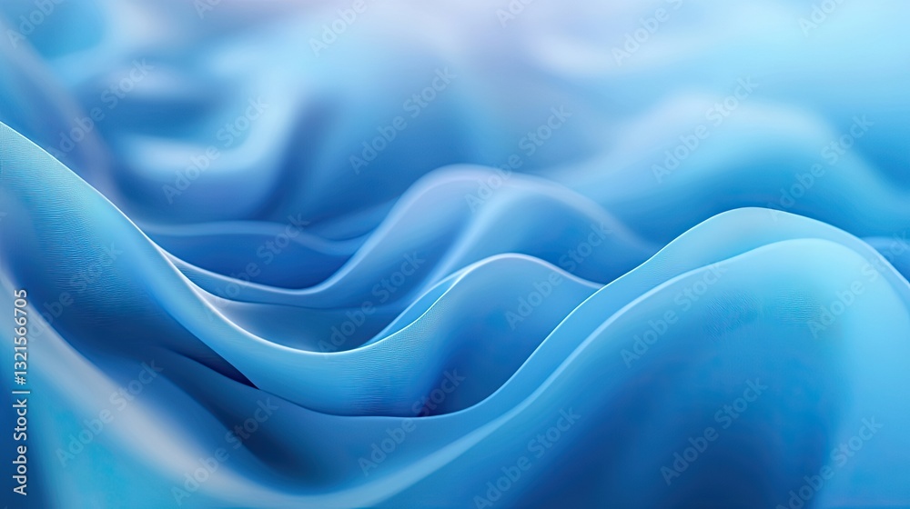 Obraz premium Smooth abstract blue background with a gentle gradient, creating a futuristic and minimalistic feel