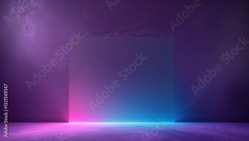 A futuristic gradient effect on a purple solid background