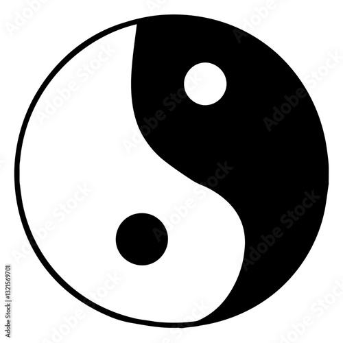 buddhist yin yang icon.