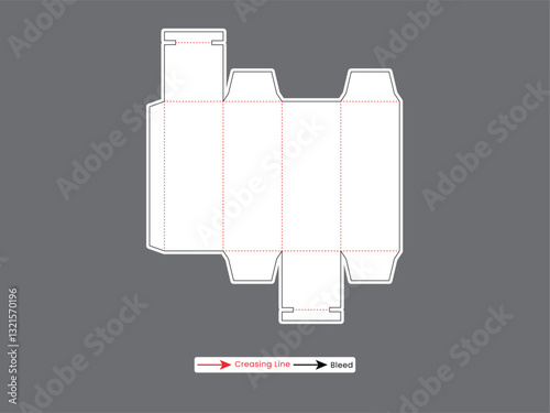 CBD Oil Box Packaging Die Cut Template