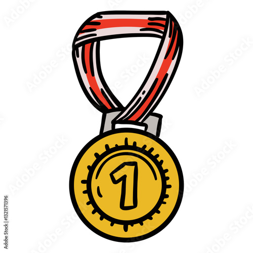 awards first circle band hand drawn.