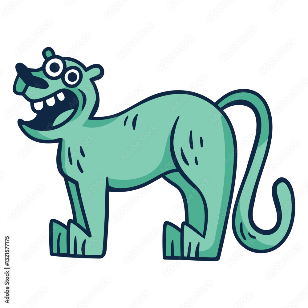 Fototapeta premium funny puma cartoon.