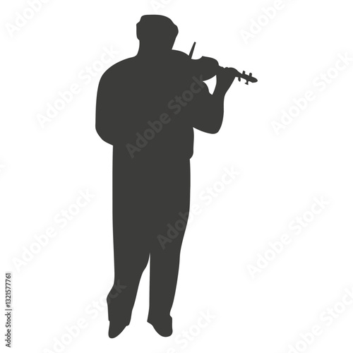 violinist musician silhouette.