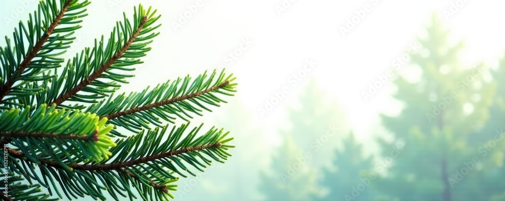 Spruce branches isolated against a clean canvas, nature, foliage, forest elements Spruce branches isolated against a clean canvas, nature, foliage, forest elements