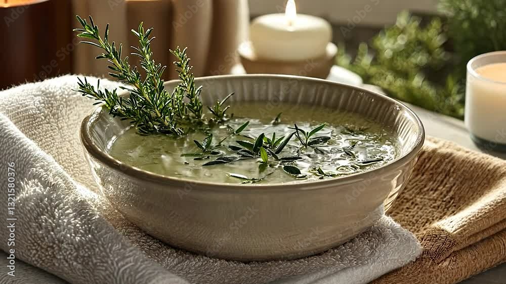 Relaxing Herbal Bath: Aromatic Rosemary and Thyme Soak