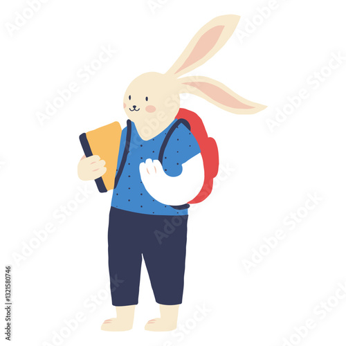 studying rabbit character.
