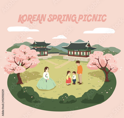 korean, spring, picnic, traditional, holiday