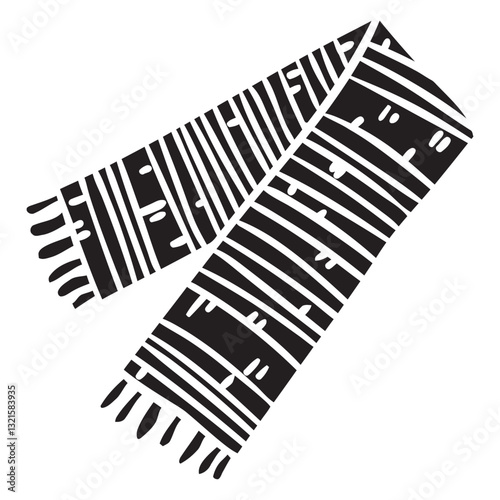 silhouette sherape shawl mexico illustration.