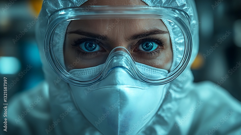 Scientist Handling Hazardous Chemicals in a Lab, Dangerous and Skilled Work Concept Scientist Handling Hazardous Chemicals in a Lab, Dangerous and Skilled Work Concept