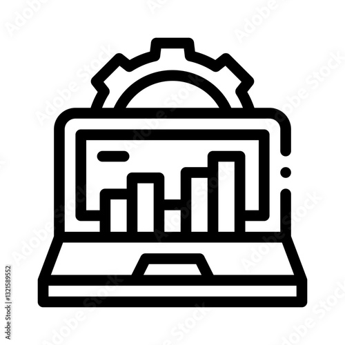 operational analytics line icon