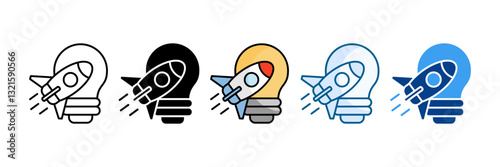 Startup And Innovation Icon Set Multiple Style Collection