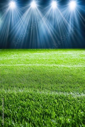 Night stadium field, bright lights (1)