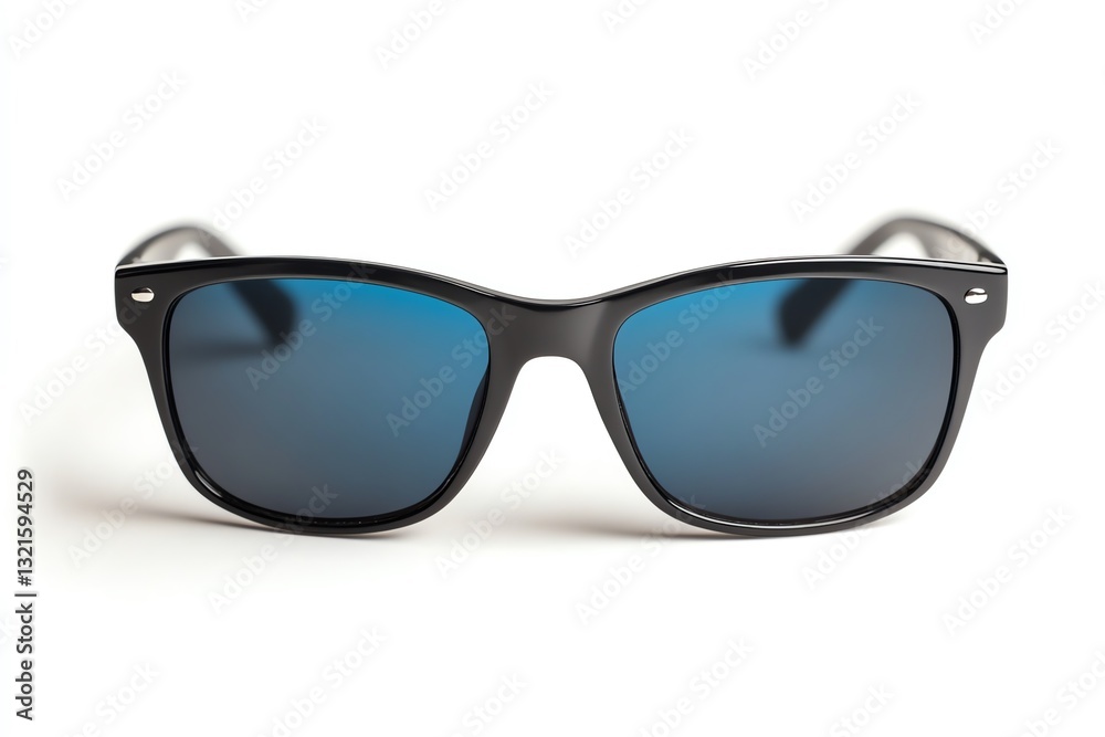 Sunglasses With Dark Lenses and Black Frame Isolated On White Surface Sunglasses With Dark Lenses and Black Frame Isolated On White Surface