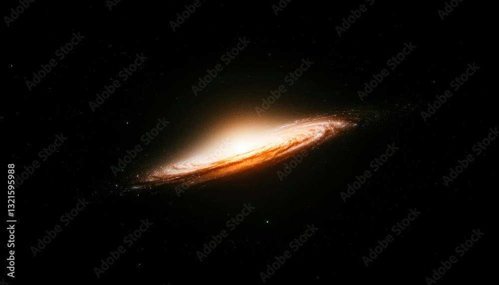 Fototapeta premium Spiral galaxy in deep space (2)