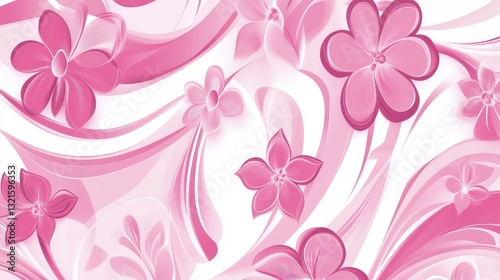Delicate Pink Floral Design for Wall Decor