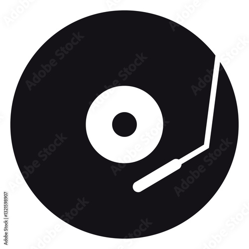 music record silhouette