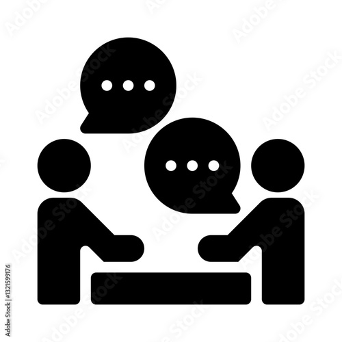 private meeting glyph icon