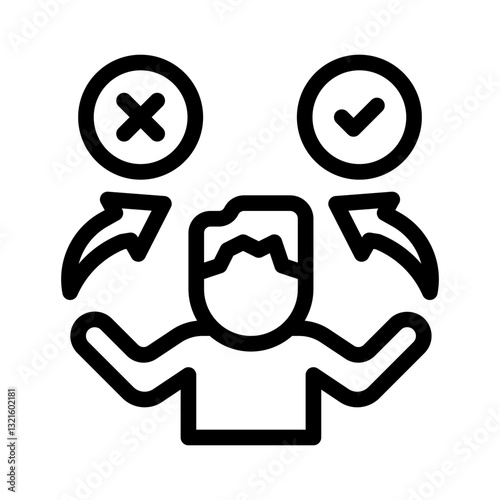 decision making line icon