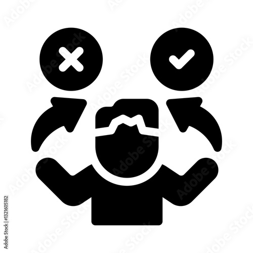 decision making glyph icon