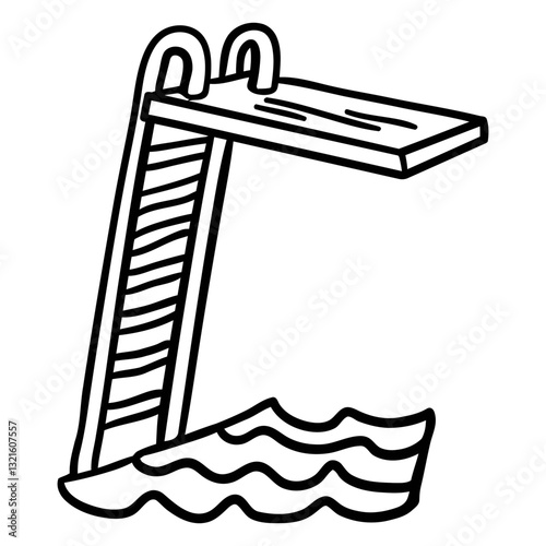 swimming diving board ladder stroke.
