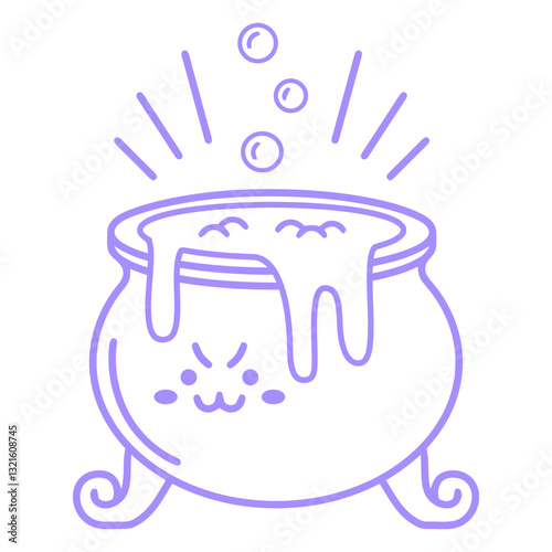 cauldron poison stroke halloween purple
