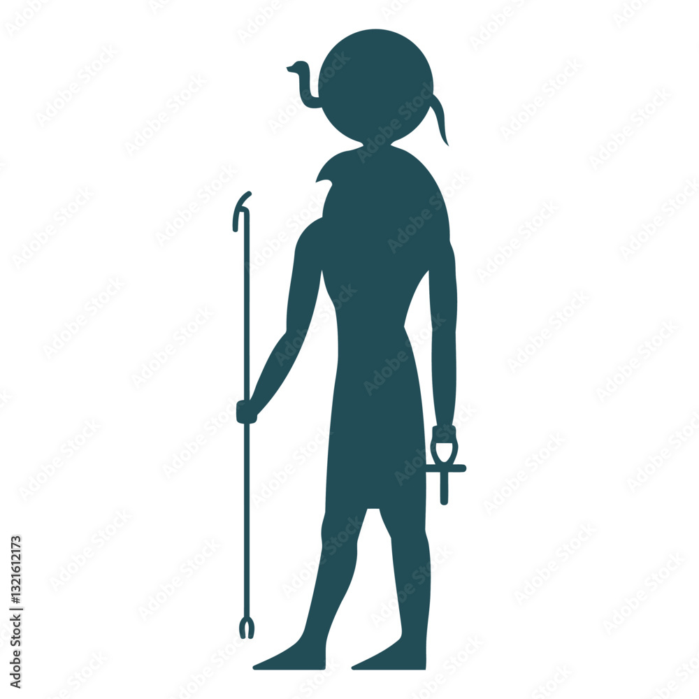 egyptian gods ra silhouette. egyptian gods ra silhouette.