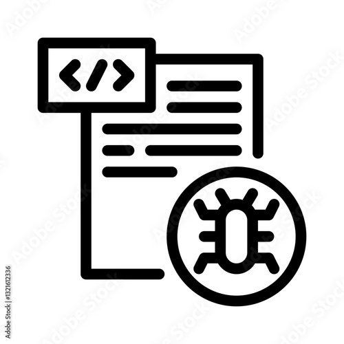 debugging line icon