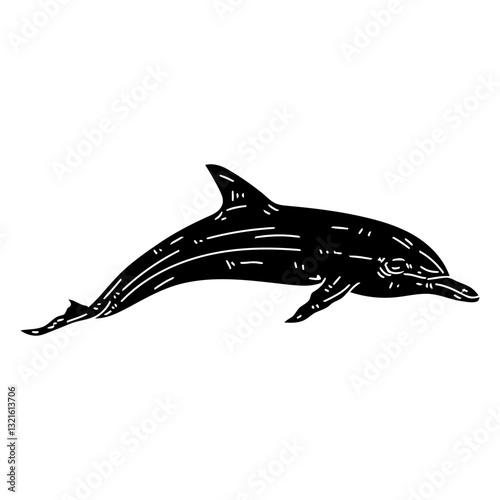 dolphin tail flipper silhouette.