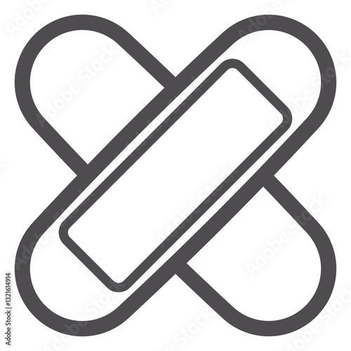 adhesive bandage stroke icon.