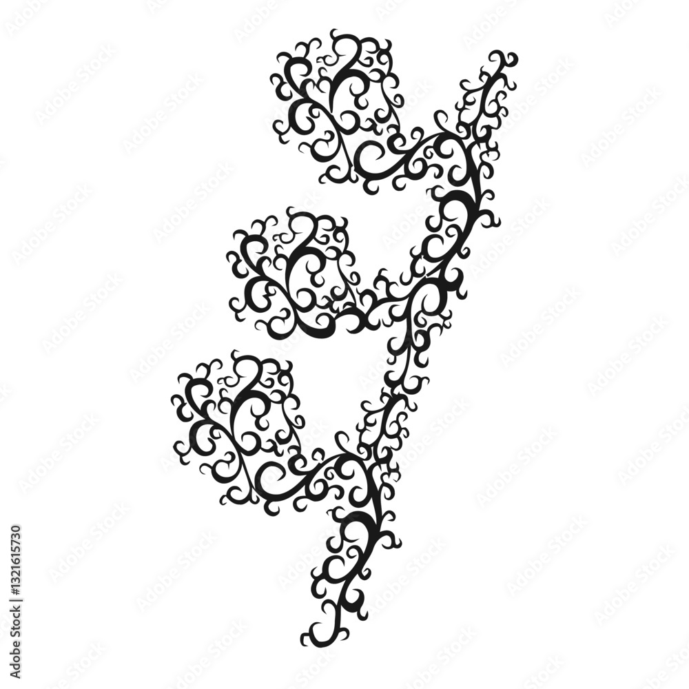 Fototapeta premium rest musical symbol swirl.eps