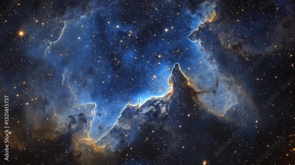 Fototapeta premium Midnight Nebula Clouds