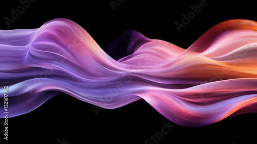 Dynamic abstract vector graphic design with flowing colors and smooth lines creating a captivating visual experience