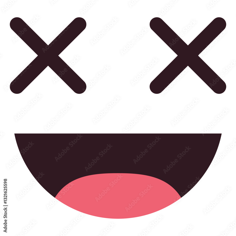 Obraz premium smiley emoticon face flat.eps