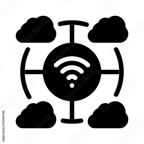 IoT glyph icon