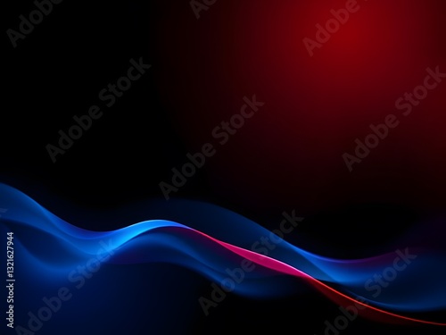 Abstract Background with Flowing Blue, Red and Pink Smoke or Wave Design for Digital Art, Web Design, and Modern Graphic Resources.