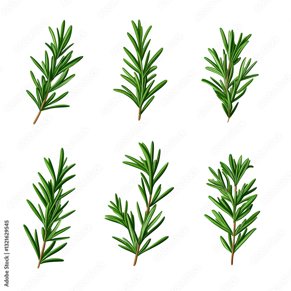 Fototapeta premium Vibrant Rosemary Sprigs Showcasing Culinary Versatility and Natural Charm