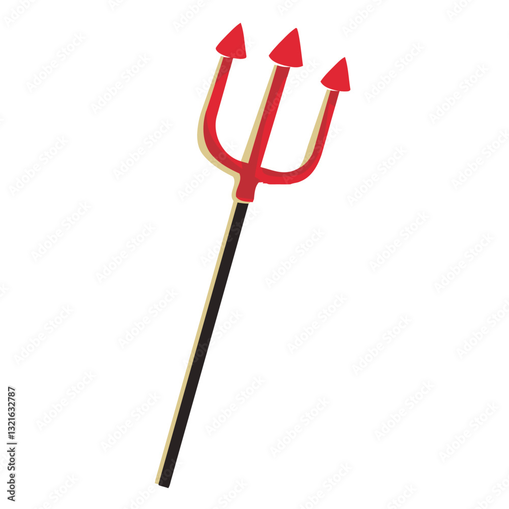 Naklejka premium halloween trident cartoon 