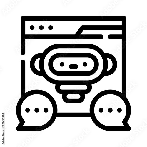 chatbot line icon