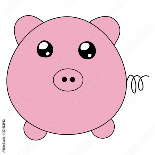 pig cute puffy muzzle flat.eps