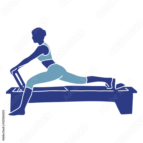 pilates reformer silhouette fitness.eps
