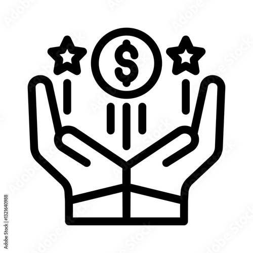 employee benefits line icon