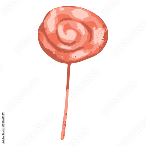 red lollipop isolated on white