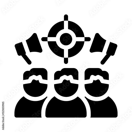 target audience glyph icon